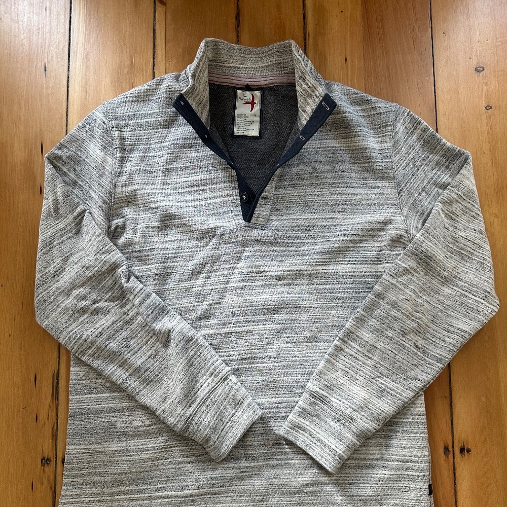 Relwen Loop Back Mock Knit Shirt - Light Gray